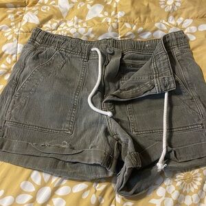 American eagle green denim shorts